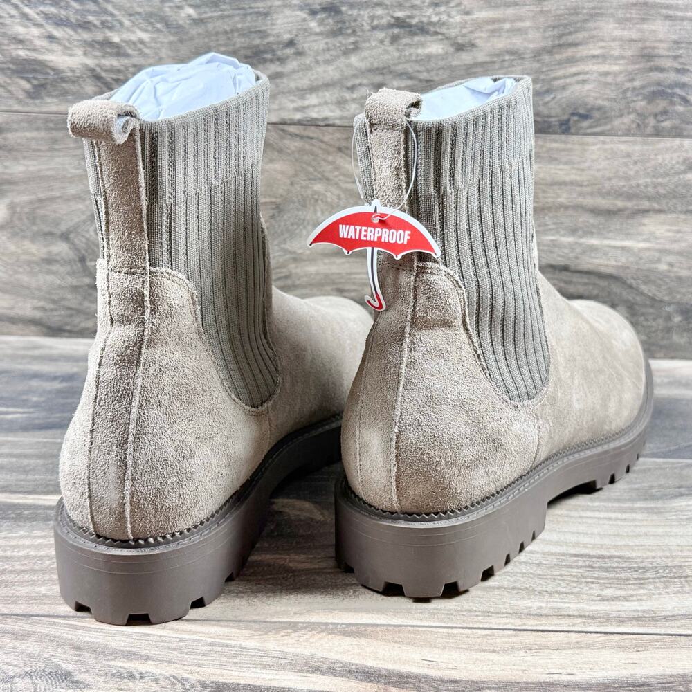 NEW Blondo Hallie 10M Taupe Suede Waterproof Chelsea Boots Booties - Picture 7 of 11